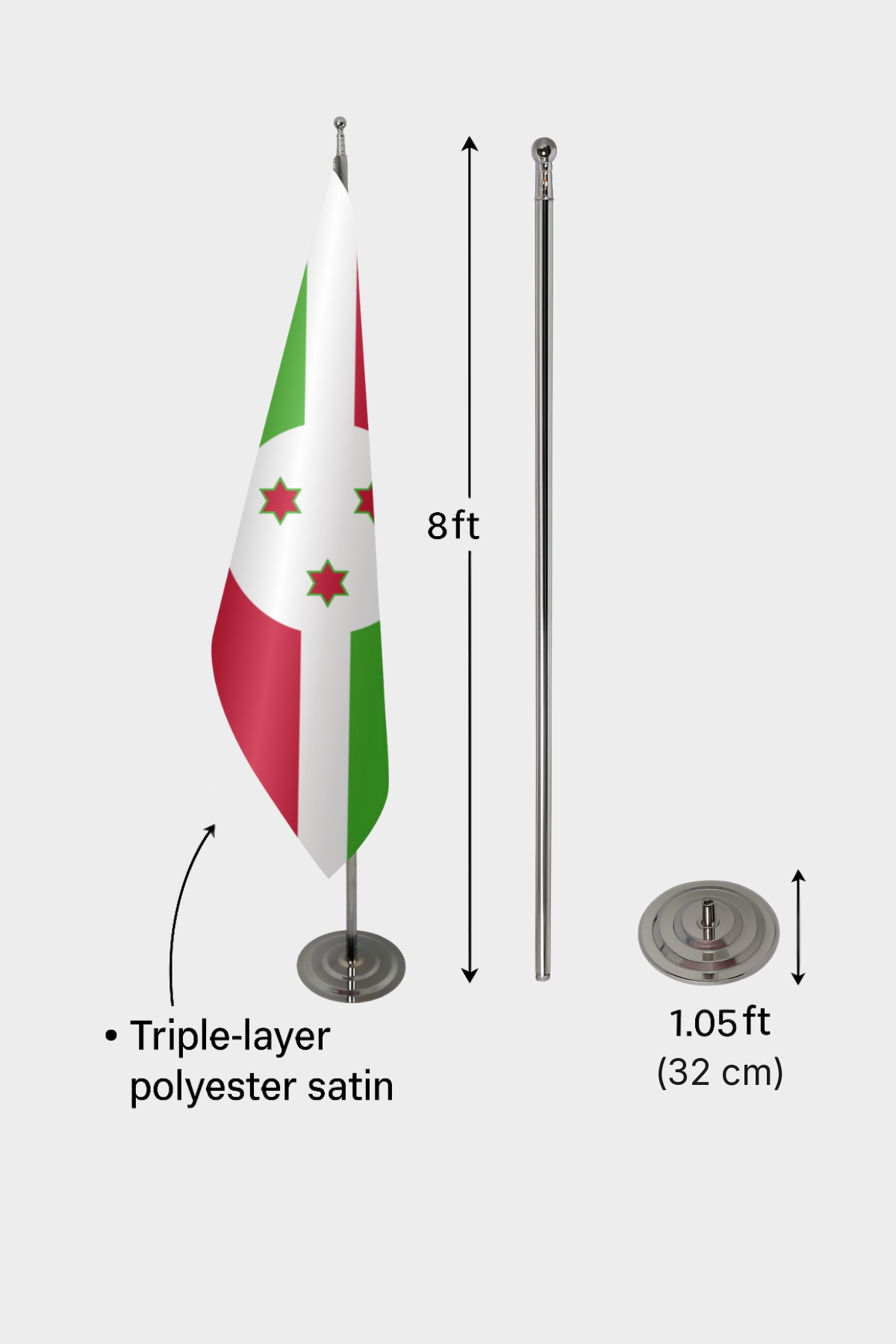 Burundi Faso Makam Bayrağı — Tören Sunumu