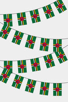 Dominica Rectangular Flag Bunting - 50 Meters Premium String Flags for Party Decoration | Professional Quality Raschel Fabric