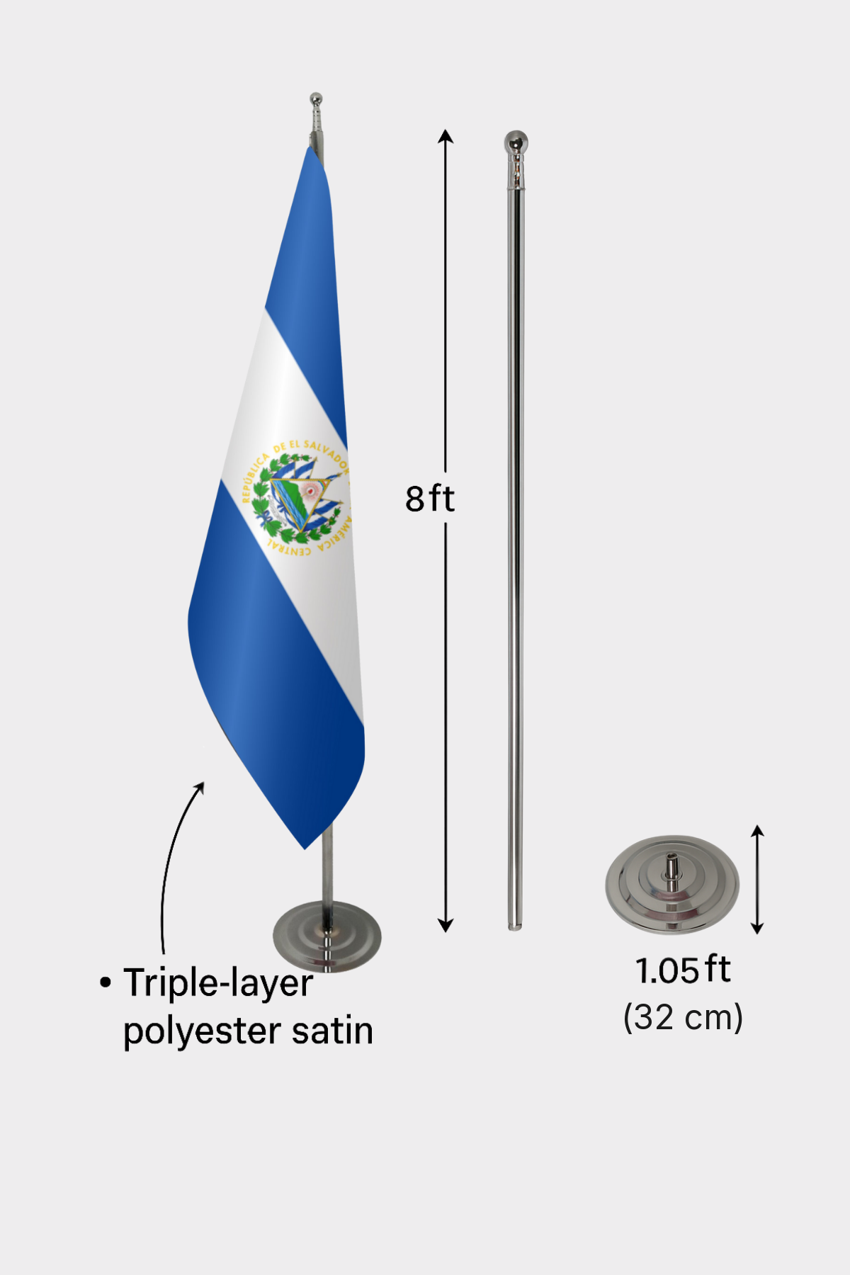 El Salvador Makam Bayrağı — Tören Sunumu
