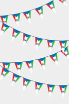 Equatorial Guinea Triangular Flag Bunting - 50 Meters Premium Pennant Flags for Party Decoration | Professional Quality Raschel Fabric
