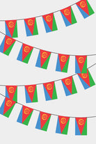 Eritrea Rectangular Flag Bunting - 50 Meters Premium String Flags for Party Decoration | Professional Quality Raschel Fabric