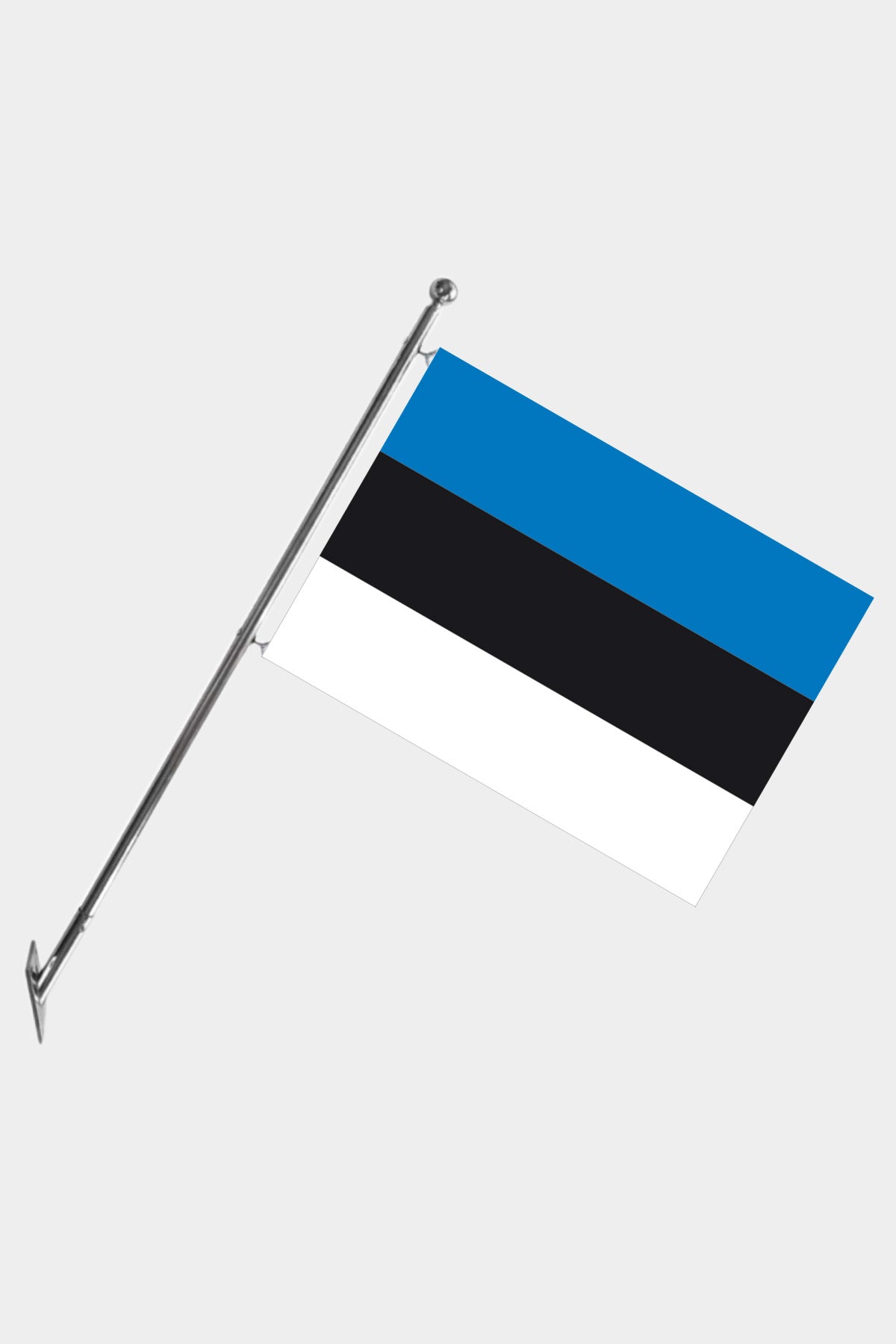 Estonia Wall-Mounted Telescopic Flagpole Set — Polyester