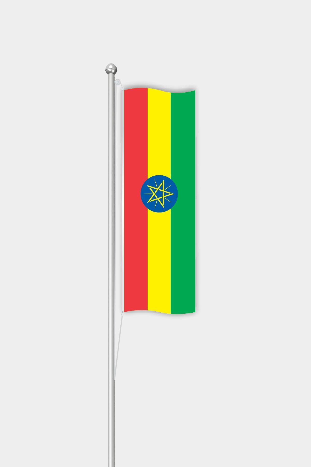 Outdoor Vertical Ethiopia Flag — Polyester