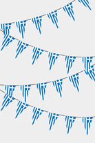 Greece Triangular Flag Bunting - 50 Meters Premium Pennant Flags for Party Decoration | Professional Quality Raschel Fabric
