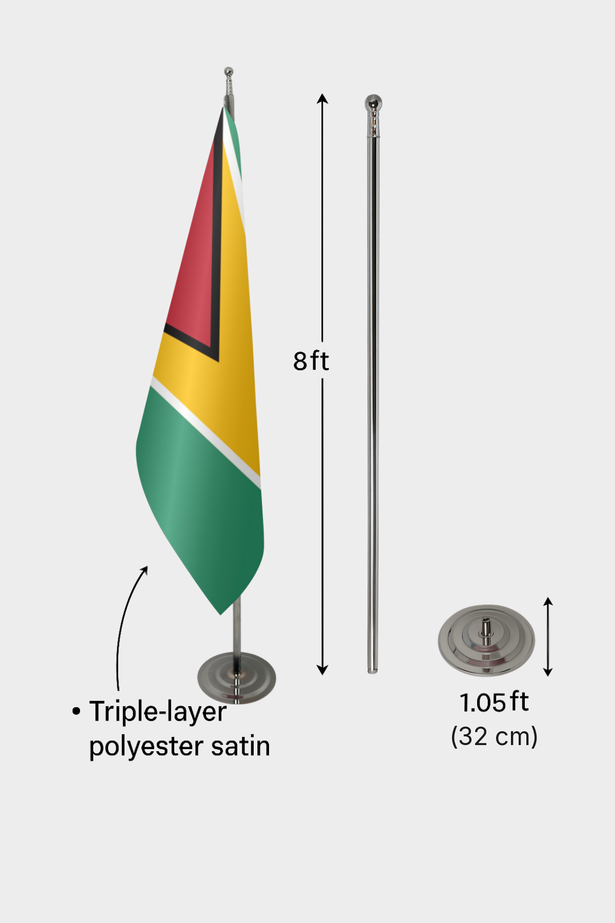 Guyana Makam Bayrağı — Tören Sunumu