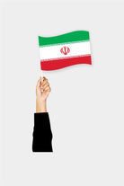Iran handheld flag on stick - durable polyester country flag for events and parades