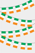 Ireland Rectangular Flag Bunting - 50 Meters Premium String Flags for Party Decoration | Professional Quality Raschel Fabric