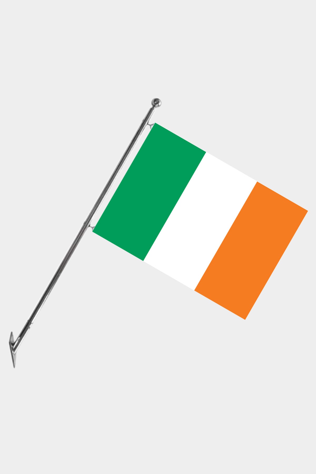 Ireland Wall-Mounted Telescopic Flagpole Set — Polyester