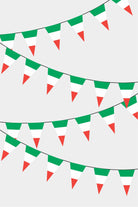 Italy Triangular Flag Bunting - 50 Meters Premium Pennant Flags for Party Decoration | Professional Quality Raschel Fabric
