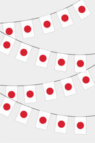 Japan Rectangular Flag Bunting - 50 Meters Premium String Flags for Party Decoration | Professional Quality Raschel Fabric