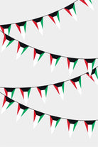 Kuwait Triangular Flag Bunting - 50 Meters Premium Pennant Flags for Party Decoration | Professional Quality Raschel Fabric