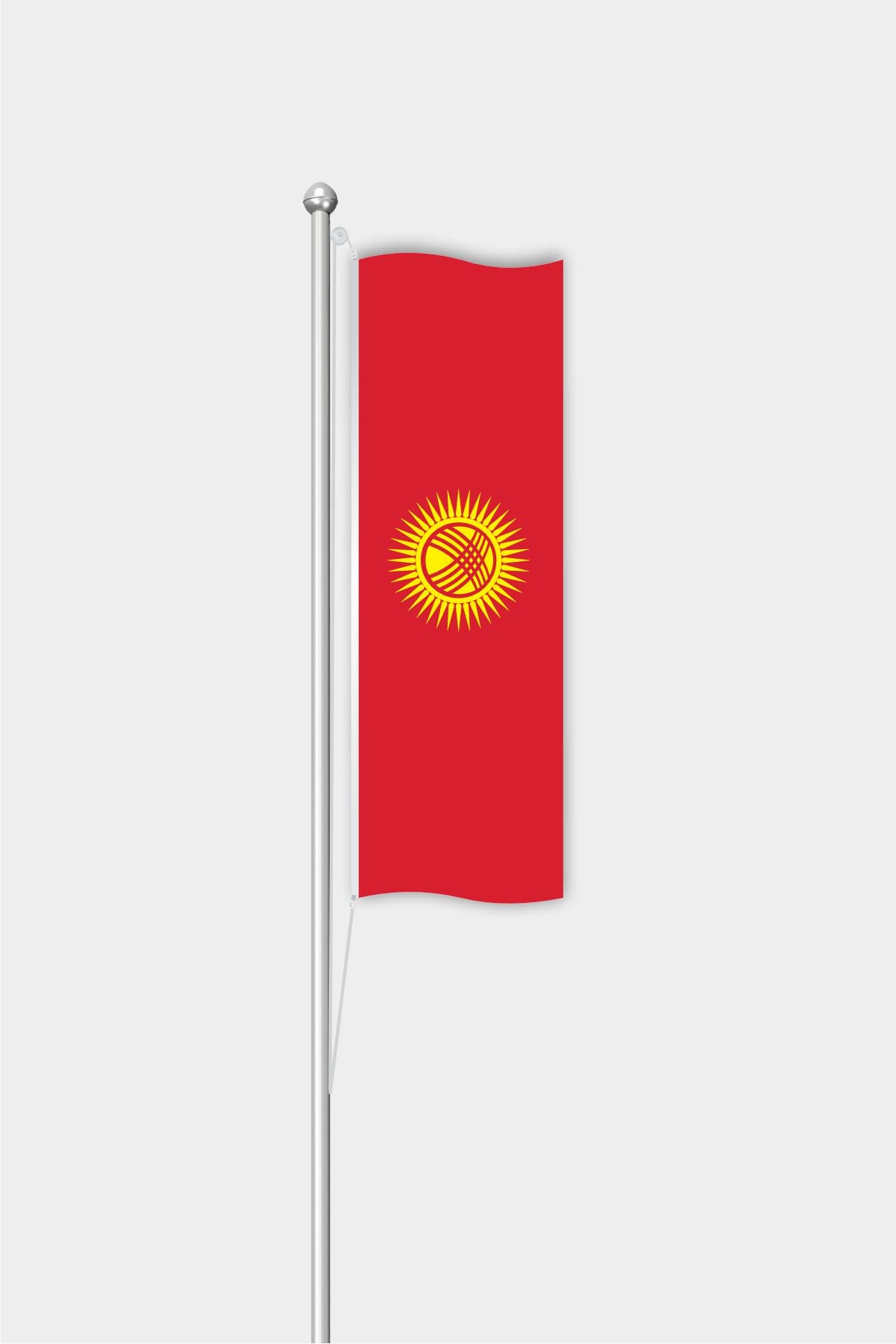 Outdoor Vertical Kyrgyzstan Flag — Polyester