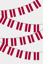 Latvia Rectangular Flag Bunting - 50 Meters Premium String Flags for Party Decoration | Professional Quality Raschel Fabric