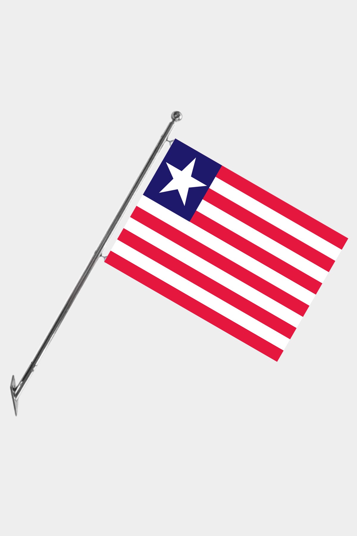 Liberia Wall-Mounted Telescopic Flagpole Set — Polyester