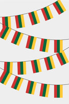 Lithuanian Rectangular Flag Bunting - 50 Meters Premium String Flags for Party Decoration | Professional Quality Raschel Fabric
