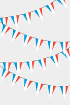 Luxembourg Triangular Flag Bunting - 50 Meters Premium Pennant Flags for Party Decoration | Professional Quality Raschel Fabric