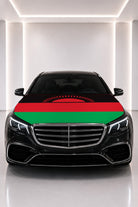 Couvre-capot drapeau du Malawi posé sur le capot d’une voiture noire