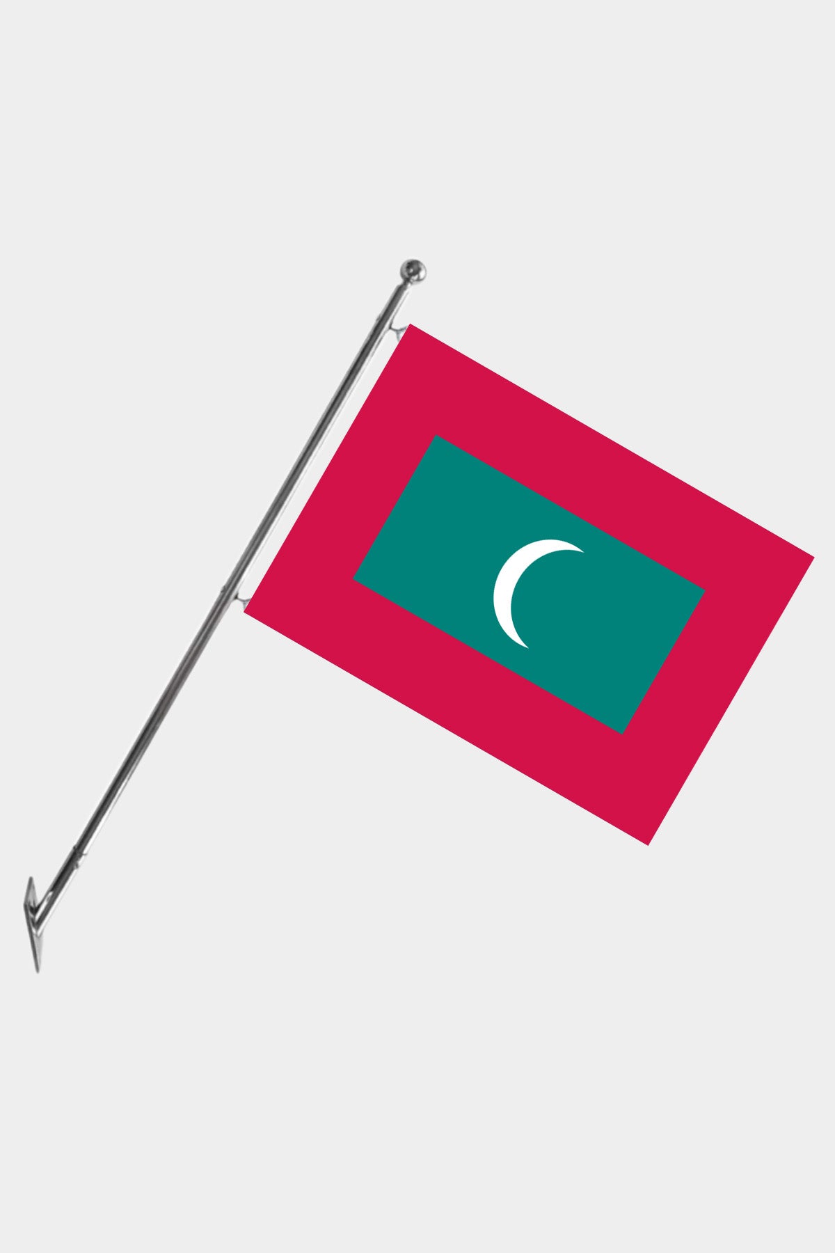 Maldives Wall-Mounted Telescopic Flagpole Set — Polyester