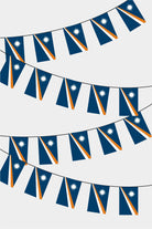 Marshall Islands Rectangular Flag Bunting - 50 Meters Premium String Flags for Party Decoration | Professional Quality Raschel Fabric