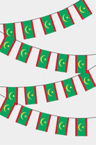Mauritania Rectangular Flag Bunting - 50 Meters Premium String Flags for Party Decoration | Professional Quality Raschel Fabric