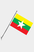 Myanmar Wall-Mounted Telescopic Flagpole Set — Polyester