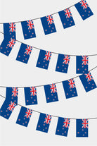 New Zealand Rectangular Flag Bunting - 50 Meters Premium String Flags for Party Decoration | Professional Quality Raschel Fabric