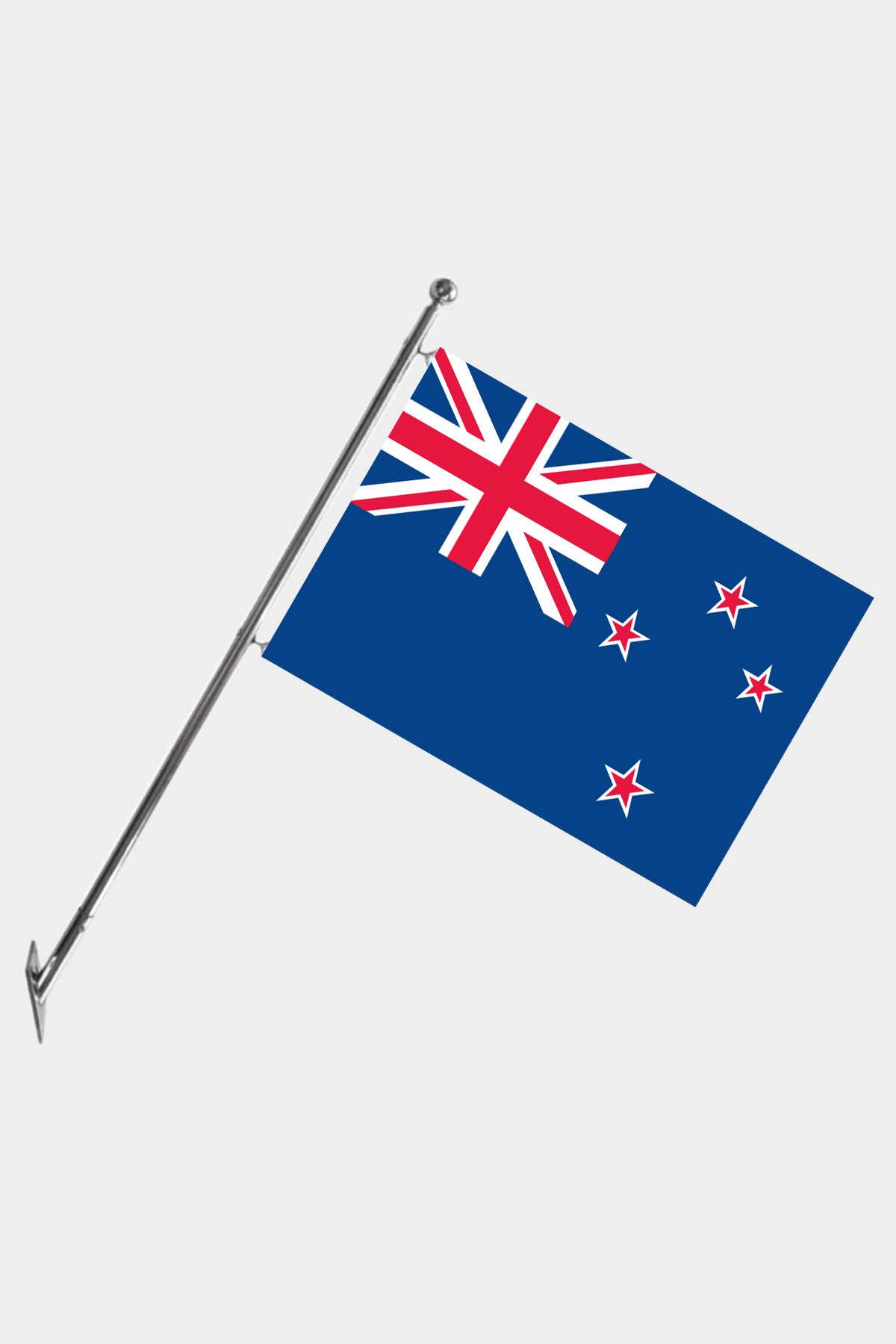 New Zealand Wall-Mounted Telescopic Flagpole Set — Polyester
