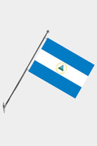 Nicaragua Wall-Mounted Telescopic Flagpole Set — Polyester