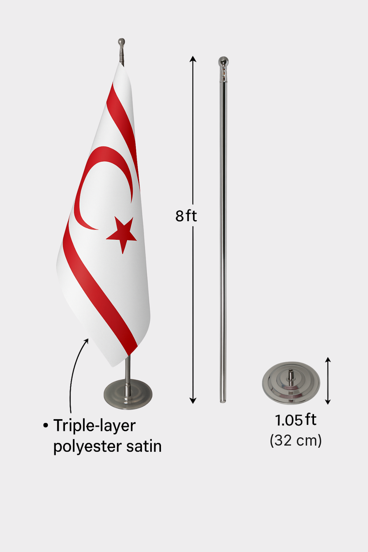 Kuzey Kıbrıs Makam Bayrağı — Tören Sunumu