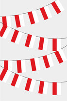 Poland Rectangular Flag Bunting - 50 Meters Premium String Flags for Party Decoration | Professional Quality Raschel Fabric