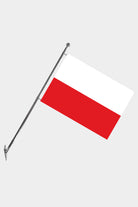 Poland Wall-Mounted Telescopic Flagpole Set — Polyester