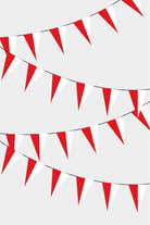 Poland Triangular Flag Bunting - 50 Meters Premium Pennant Flags for Party Decoration | Professional Quality Raschel Fabric