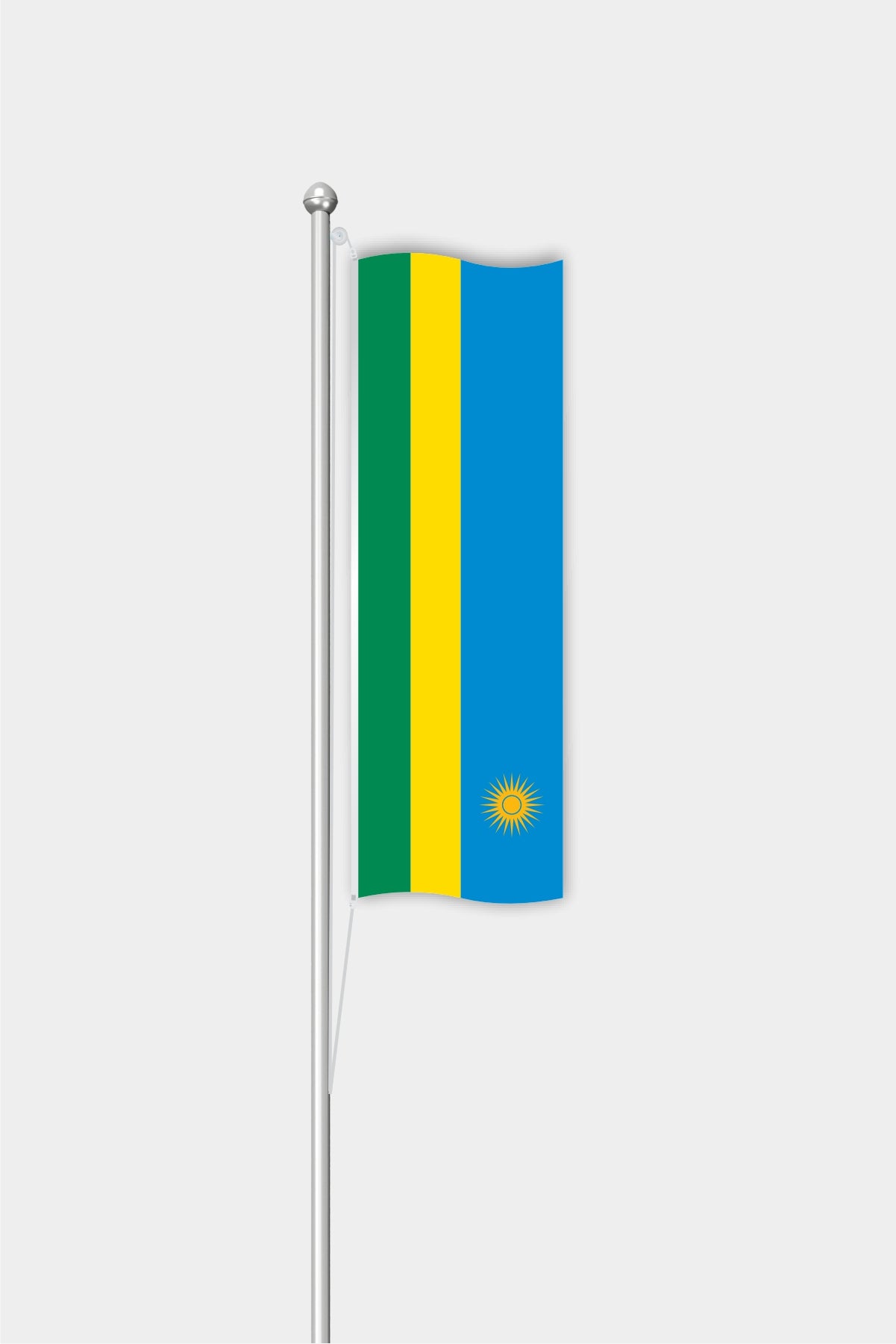 Outdoor Vertical Rwanda Flag — Polyester