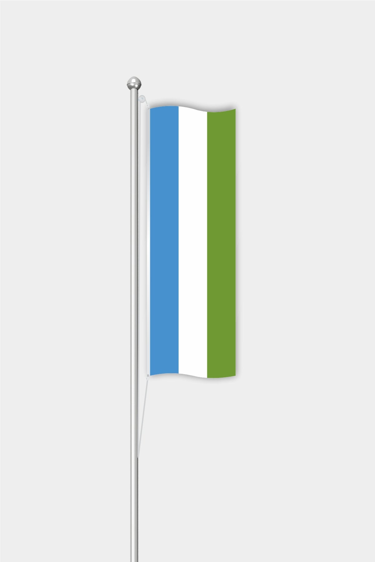 Outdoor Vertical Sierra Leone Flag — Polyester