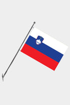 Slovenia Wall-Mounted Telescopic Flagpole Set — Polyester