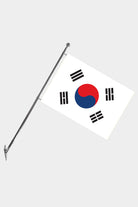 South Korea Wall-Mounted Telescopic Flagpole Set — Polyester