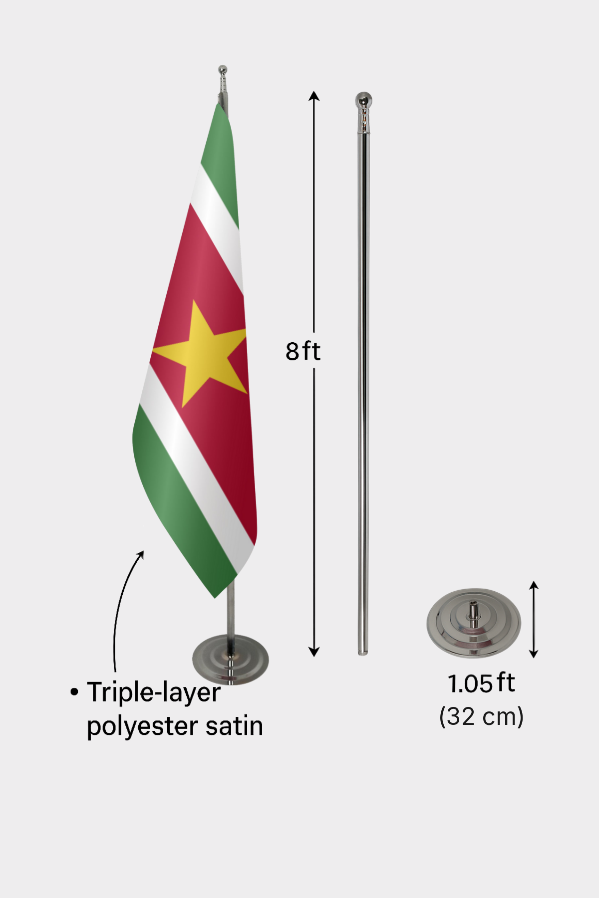 Surinam Makam Bayrağı — Tören Sunumu