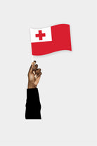 Tonga handheld flag on stick - durable polyester country flag for events and parades
