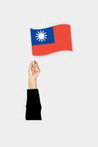 Taiwan handheld flag on stick - durable polyester country flag for events and parades