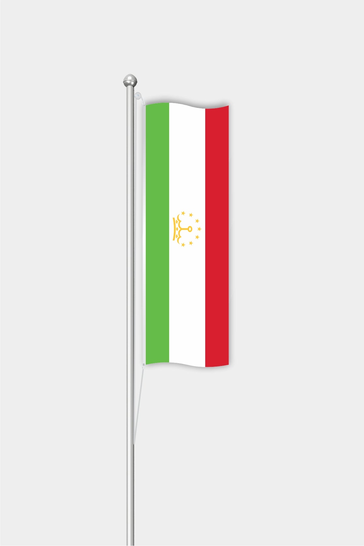 Outdoor Vertical Tajikistan Flag — Polyester