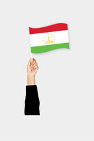 Tajikistan handheld flag on stick - durable polyester country flag for events and parades