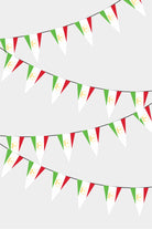 Tajikistan Triangular Flag Bunting - 50 Meters Premium Pennant Flags for Party Decoration | Professional Quality Raschel Fabric