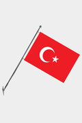 Turkish Flag Wall Mount Telescoping Flagpole Kit