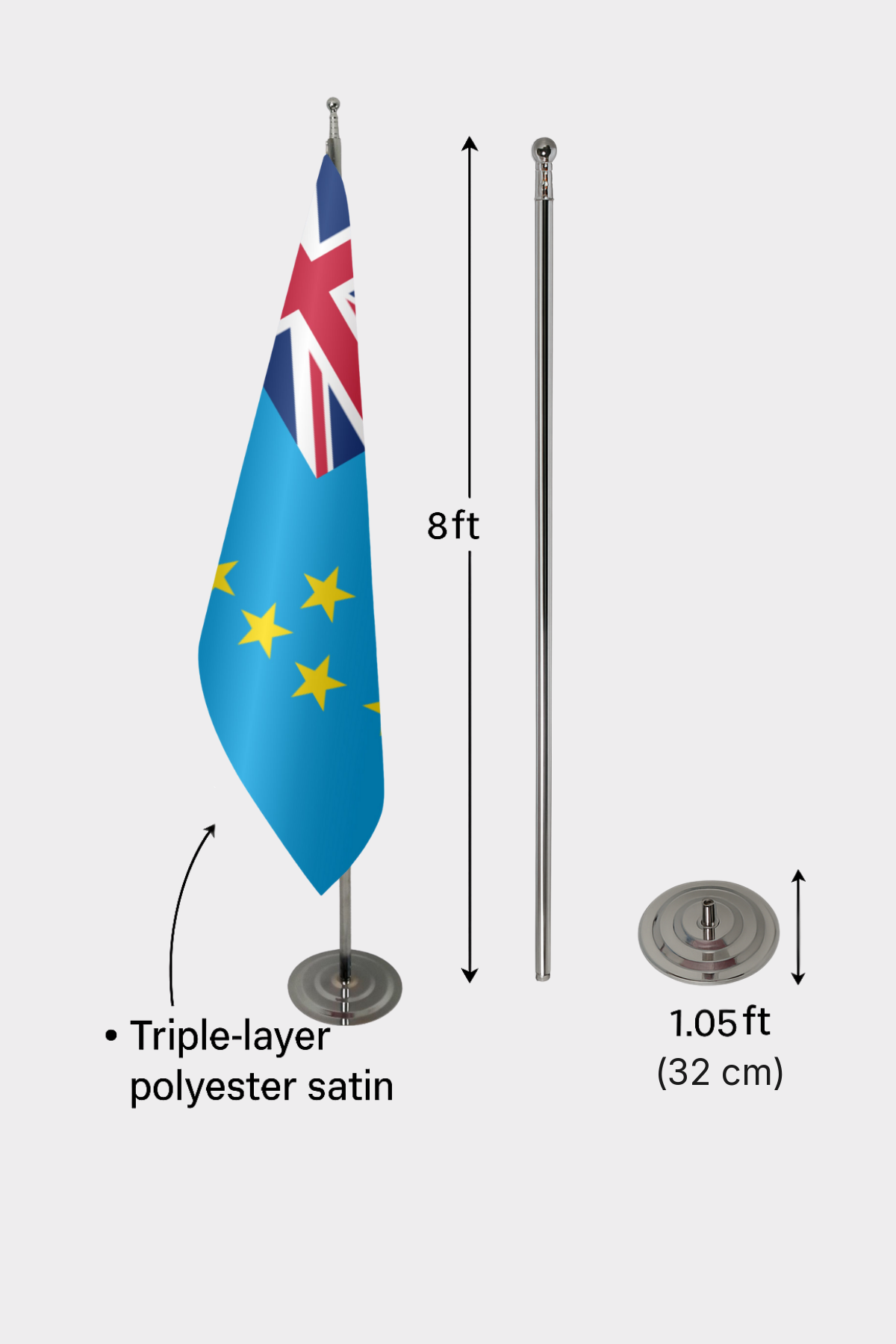 Tuvalu Makam Bayrağı — Tören Sunumu
