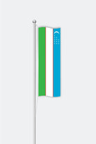 Outdoor Vertical Uzbekistan Flag — Polyester