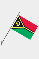 Vanuatu Wall-Mounted Telescopic Flagpole Set — Polyester