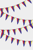 Venezuelan Triangular Flag Bunting - 50 Meters Premium Pennant Flags for Party Decoration | Professional Quality Raschel Fabric