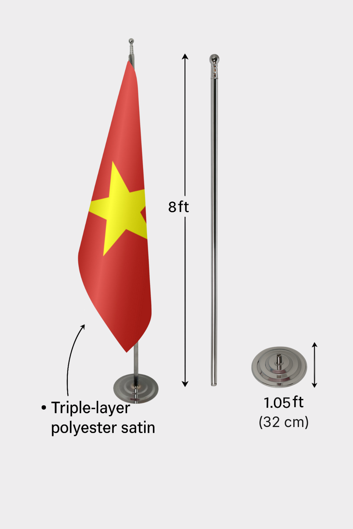 Vietnam Makam Bayrağı — Tören Sunumu
