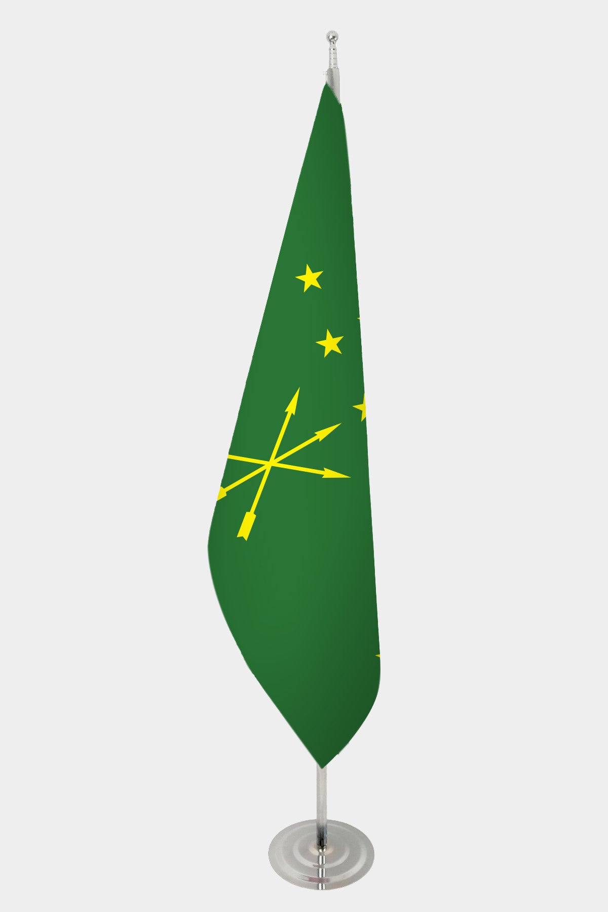 Drapeau officiel d'intérieur de l'Adyguée — mât chromé