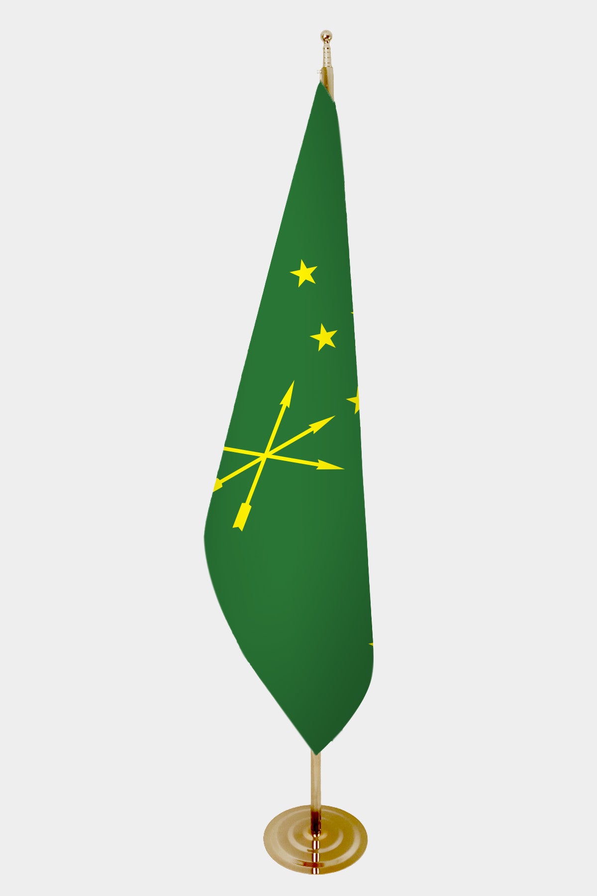 Drapeau officiel d'intérieur de l'Adyguée — mât doré